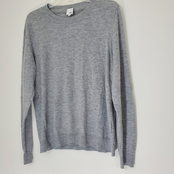 Iris & Ink Sweaters - Iris & Ink Gray Cashmere Crewneck Sweater, Large